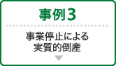 事例3 事業停止による実質的倒産